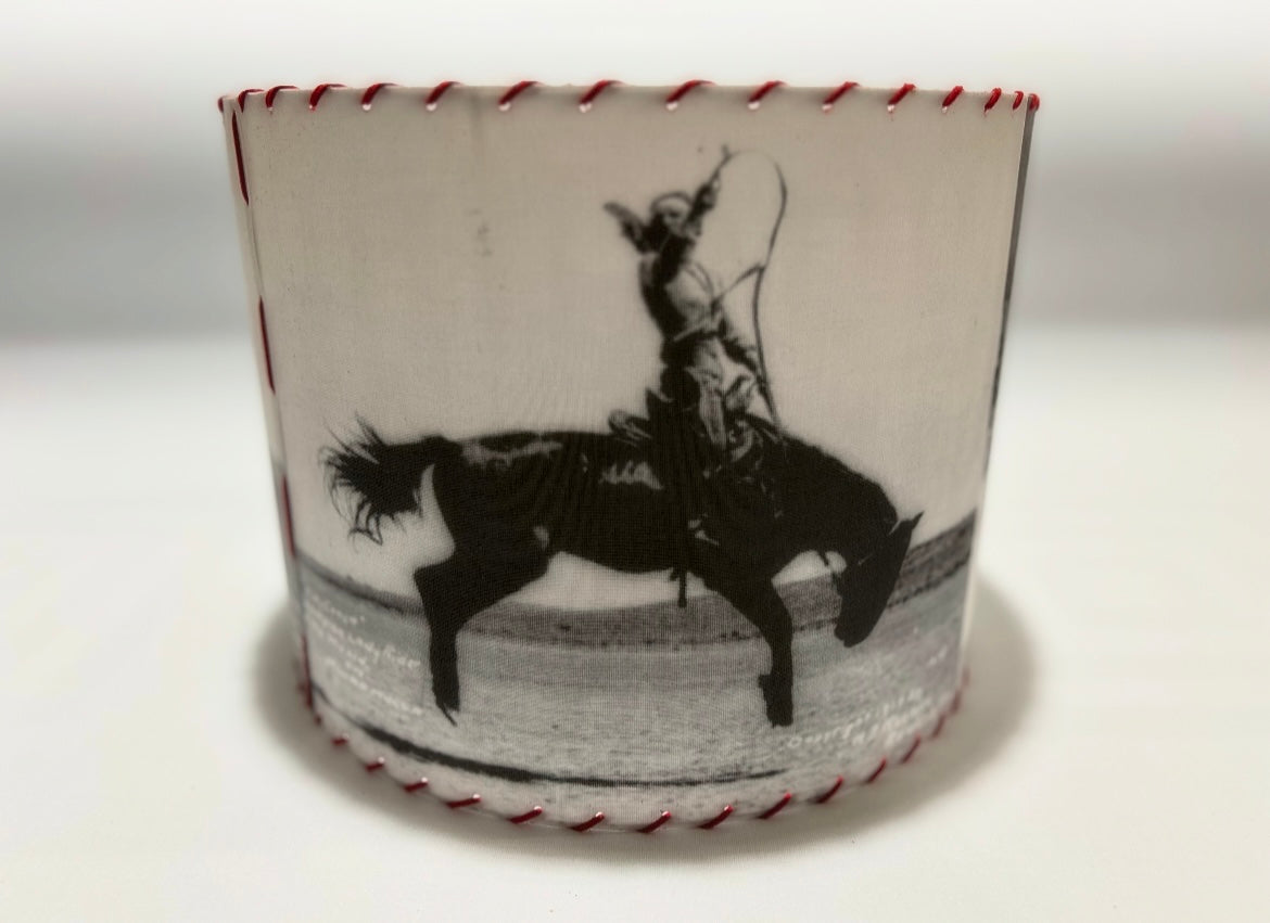 Old West Cowgirls Red Lace Lampshade