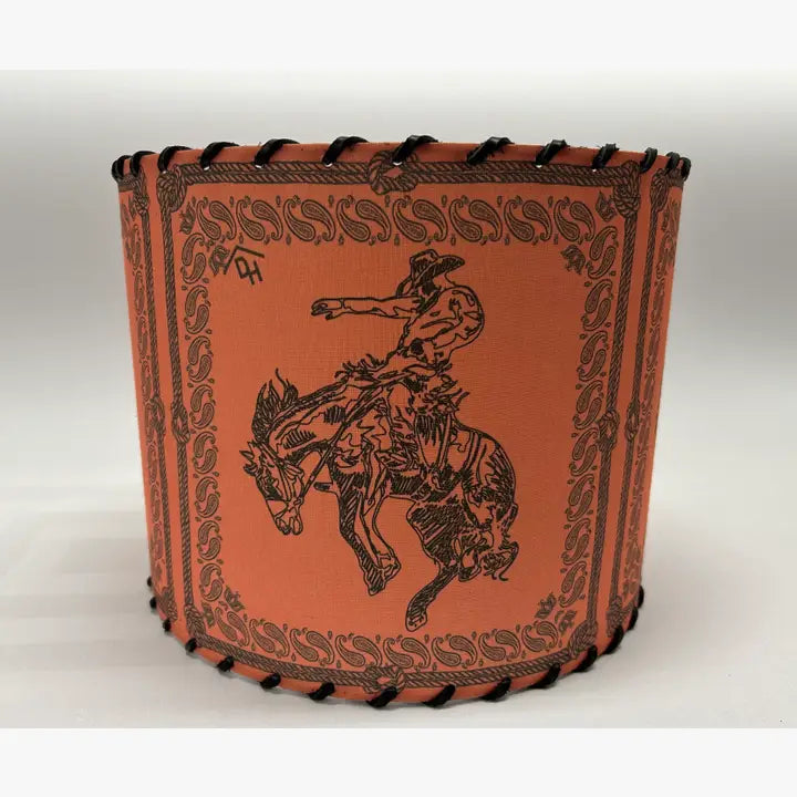 Bandana Bronc Orange and Black Lampshade