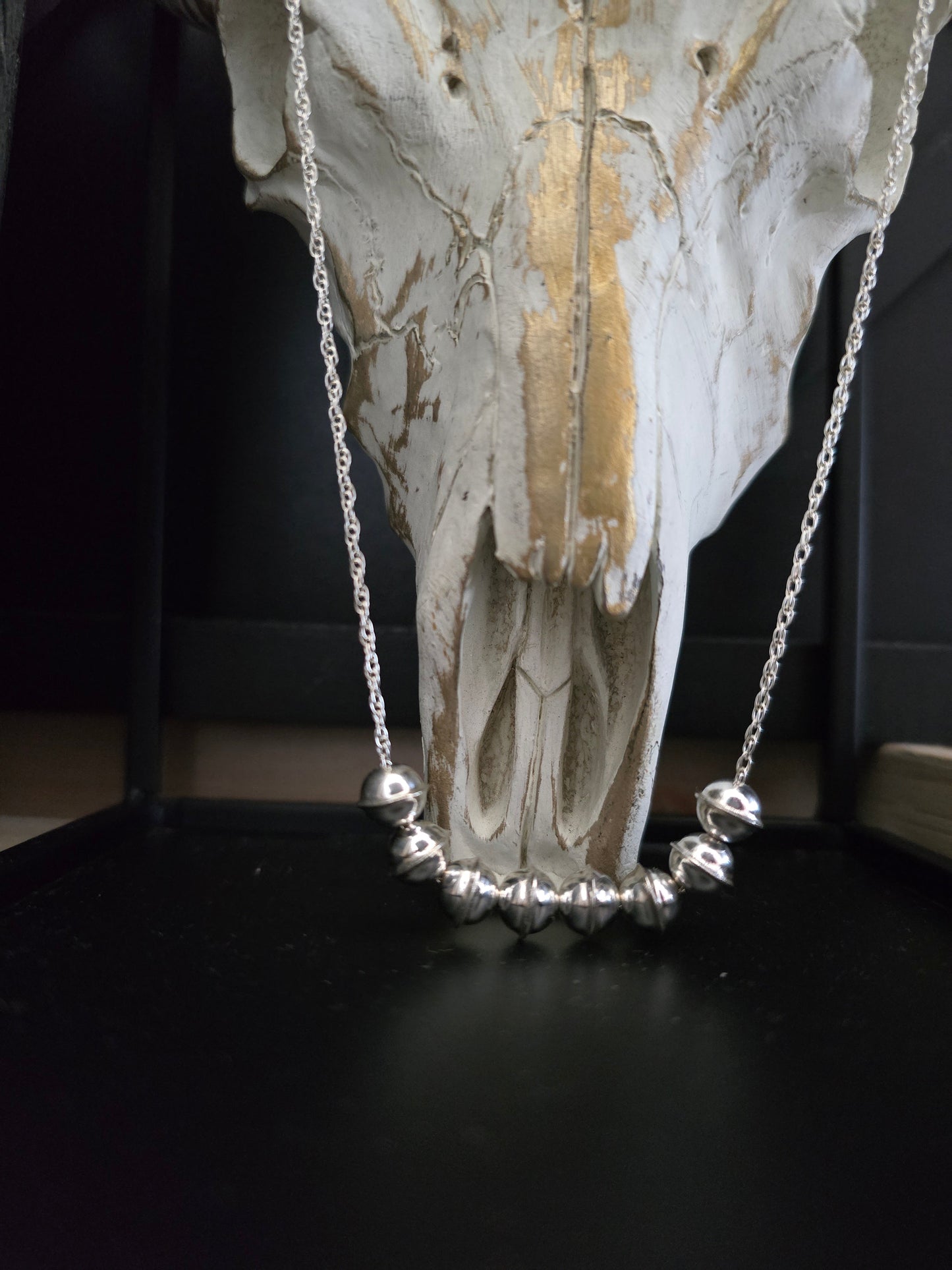VALARIE JOHNSON STERLING SILVER NAVAJO PEARL NECKLACE