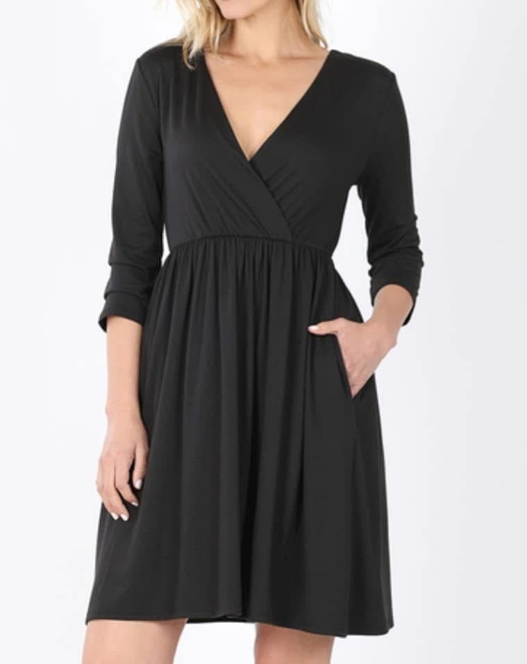 Zenana Buttery Soft Long Sleeve Dress