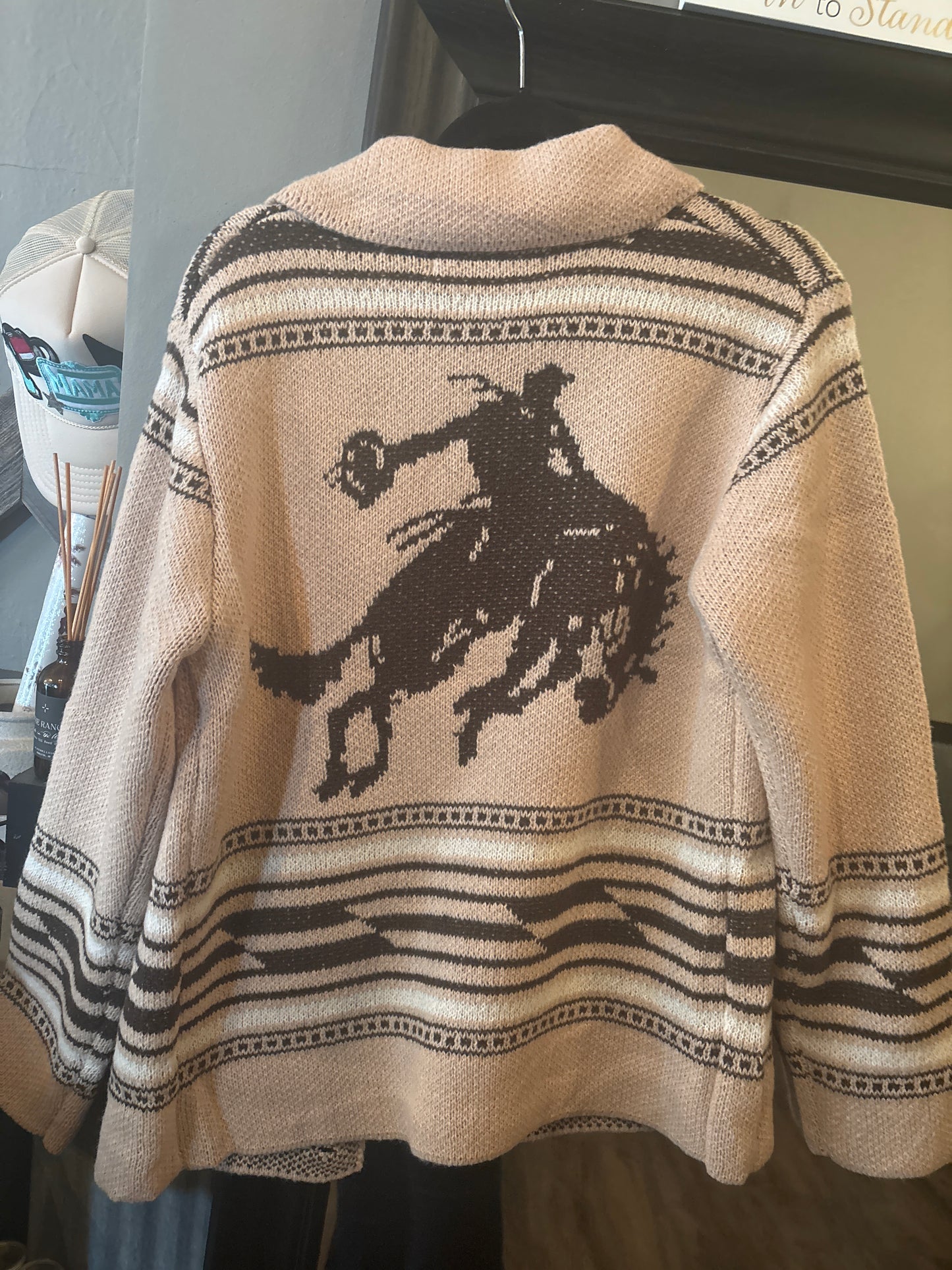 Cream Cowskull Sweater Cardigan