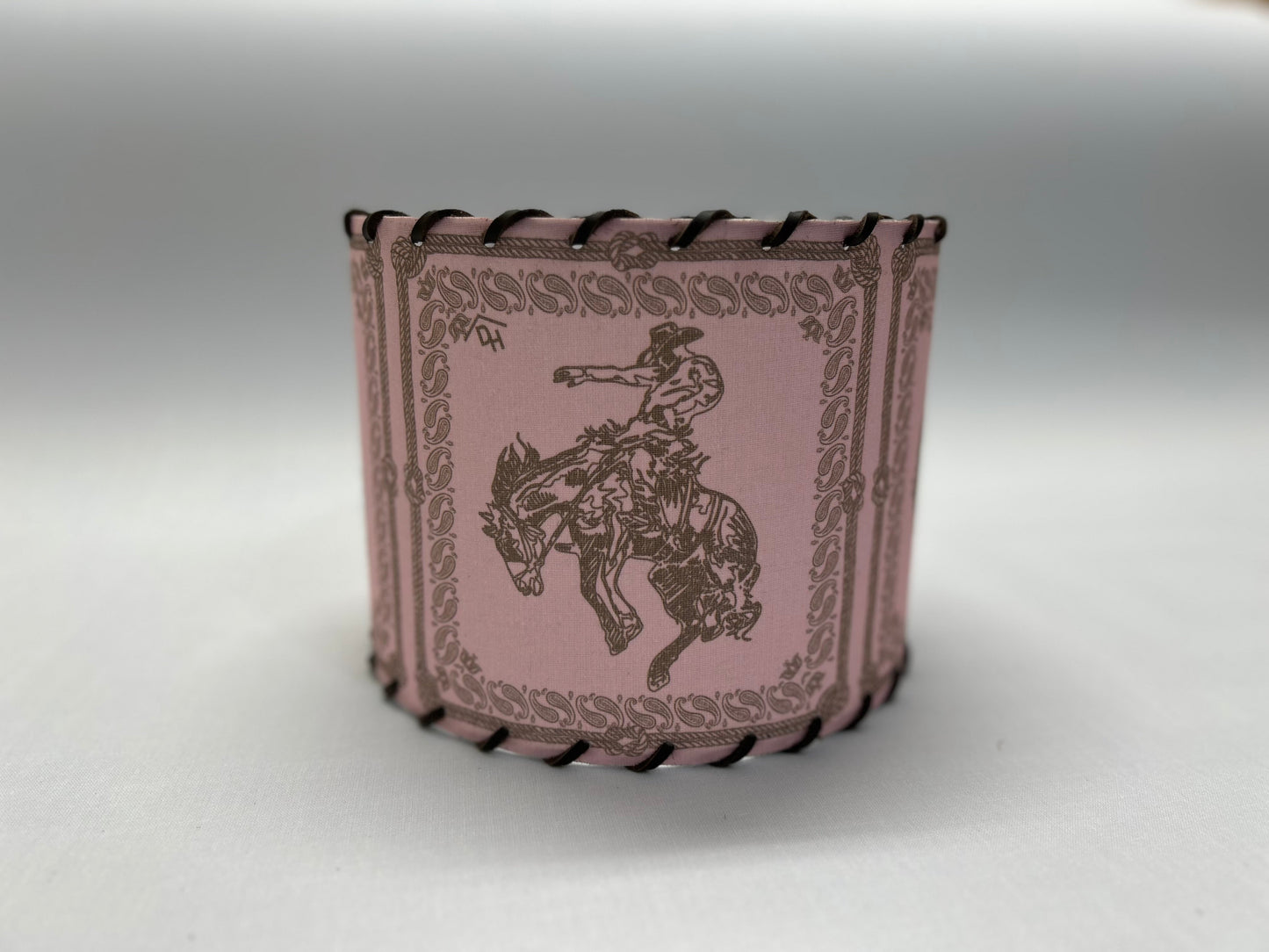 Bandana Bronc Pink and Brown Lampshade