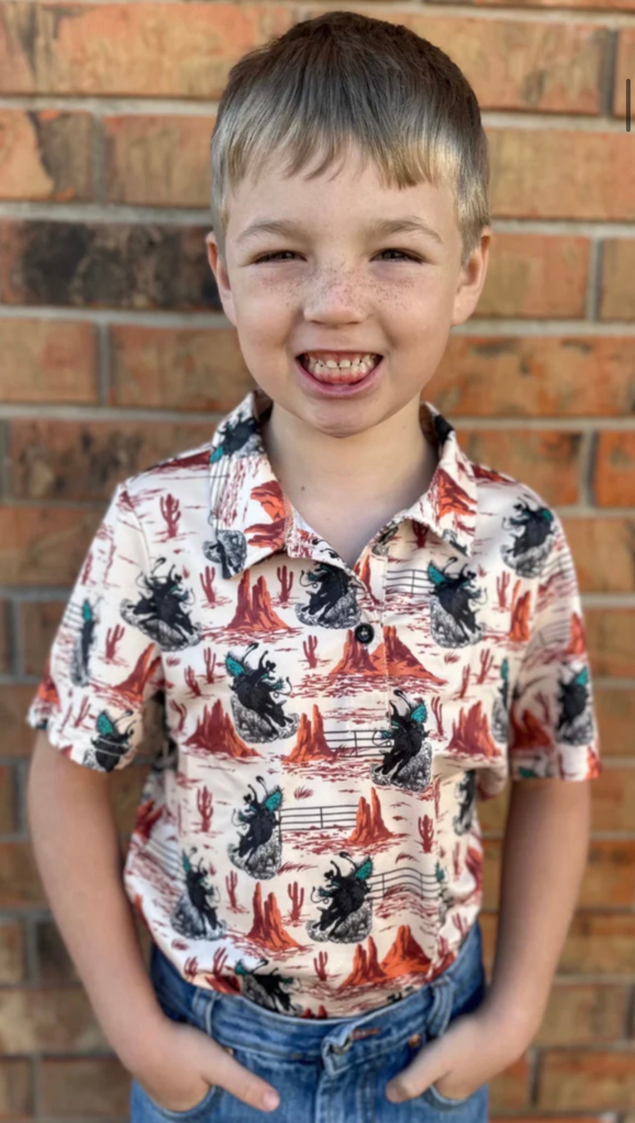 MINI GOLDEN BUCKAROO POLO