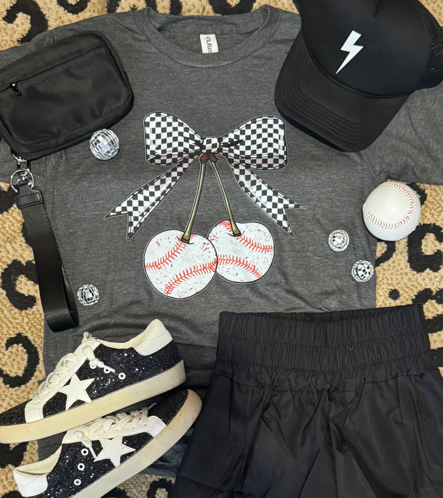 Baseball Cherries Tee