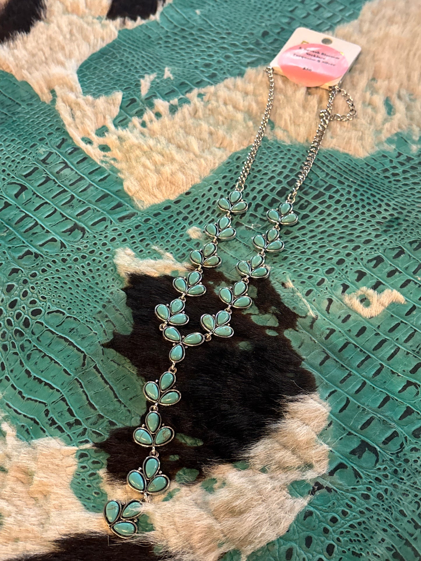 5. Squash Blossom Necklace - Turquoise & Silver -