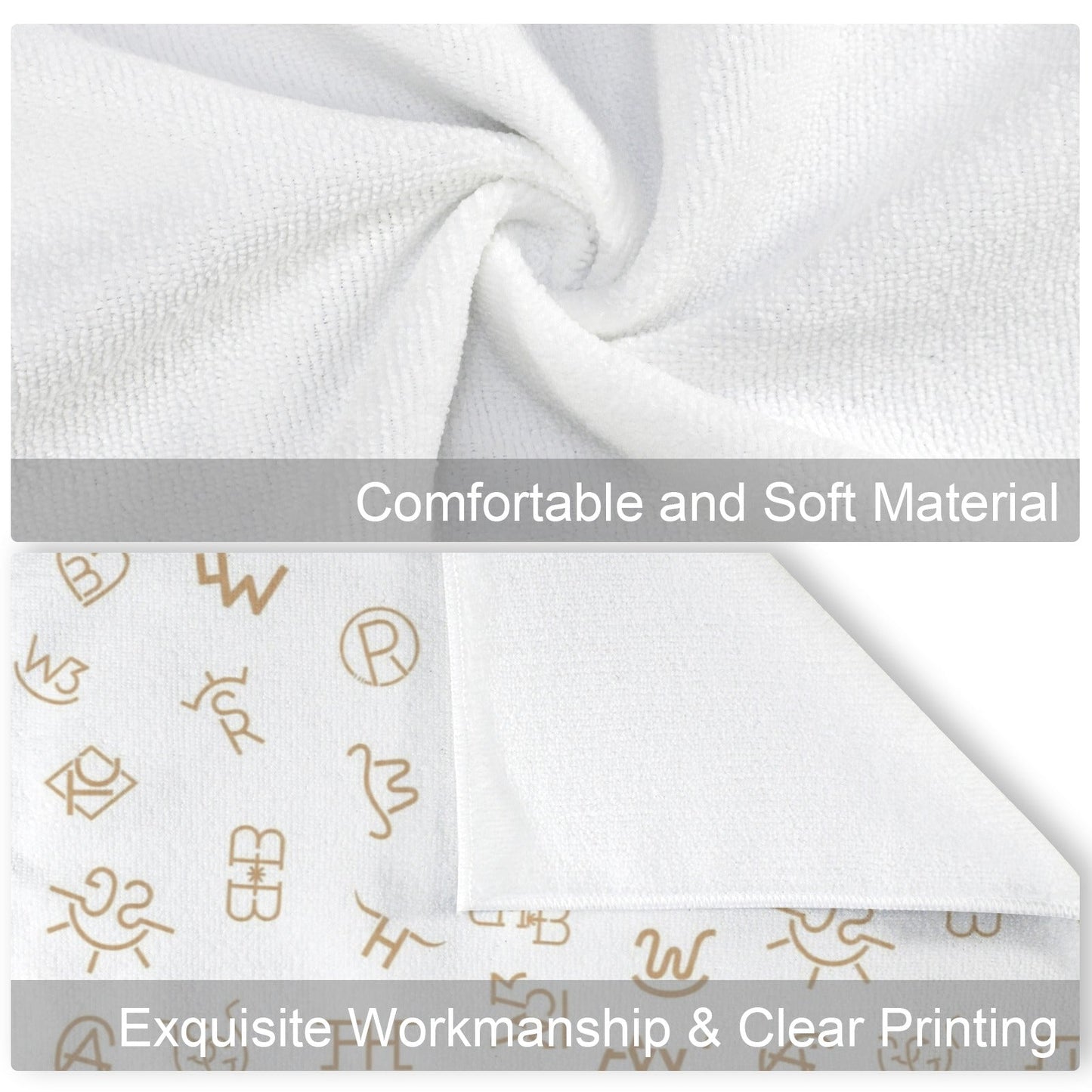 Set of 4 Minimalistic Western Highland Cow Cattle Brands Kitchen Towels Made in America