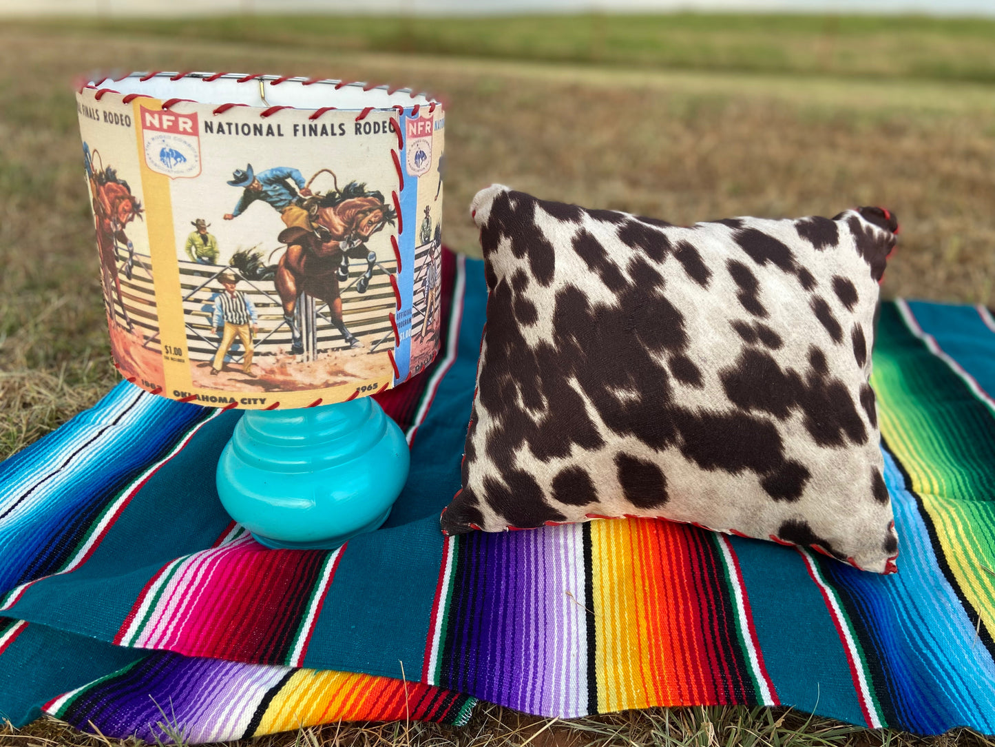 Vintage NFR Program Lampshade Large 14 inch