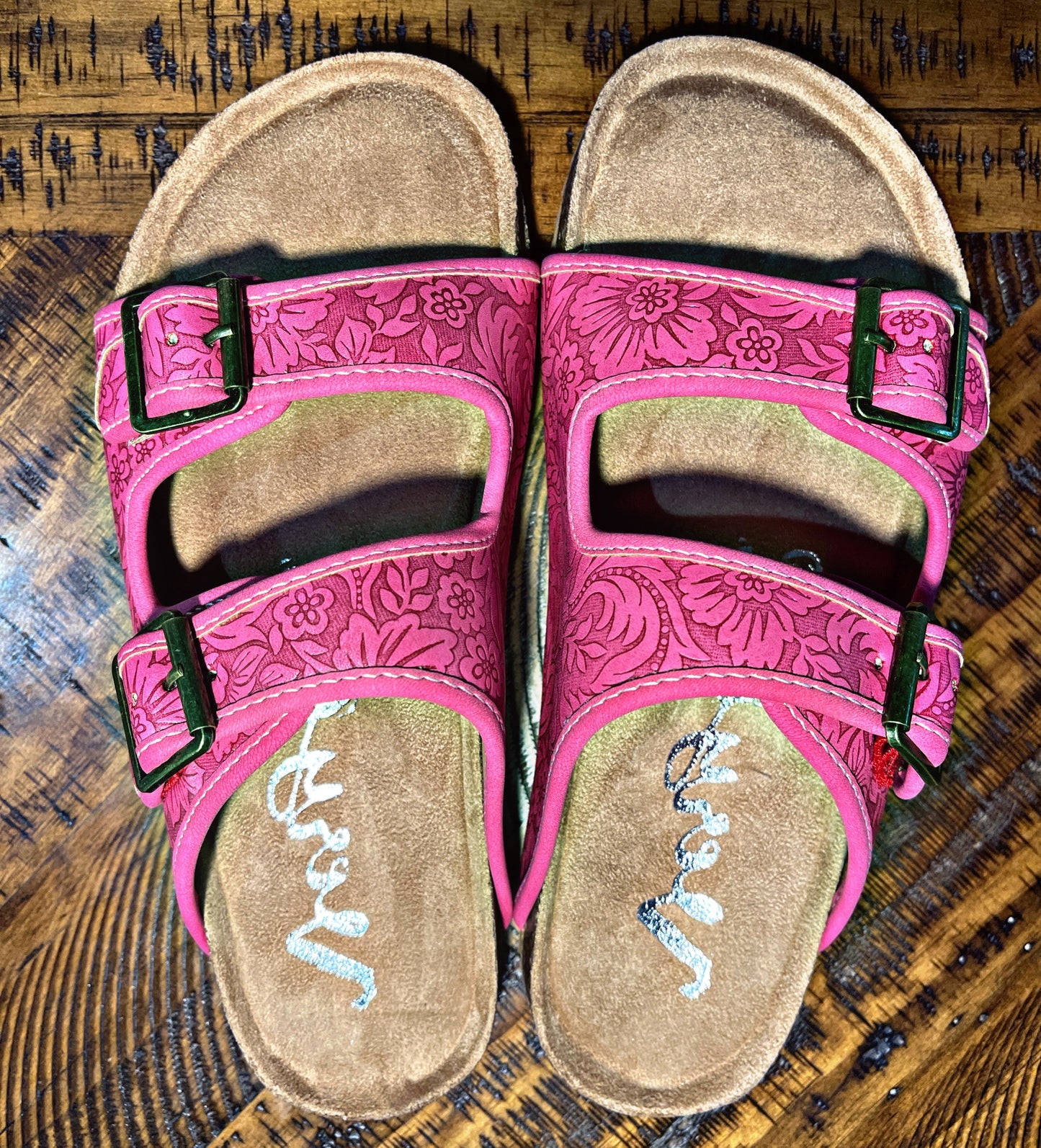 Berry Tooled Sandals