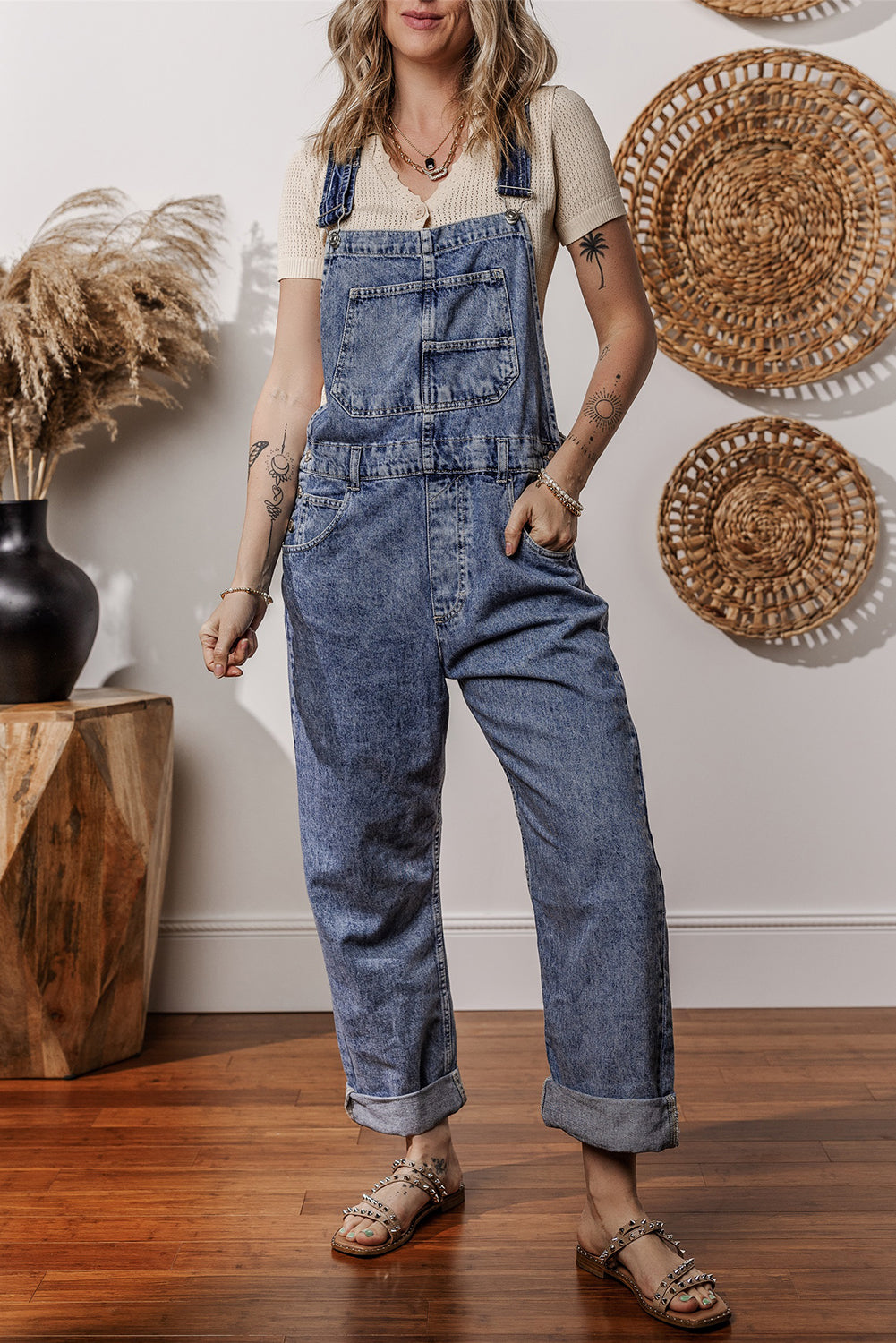 Denim Straight Leg Bibs