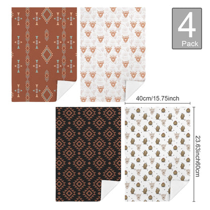 Baha Ranch Highlands Southwest Set of 4 Kitchen Dish Towels Made in America