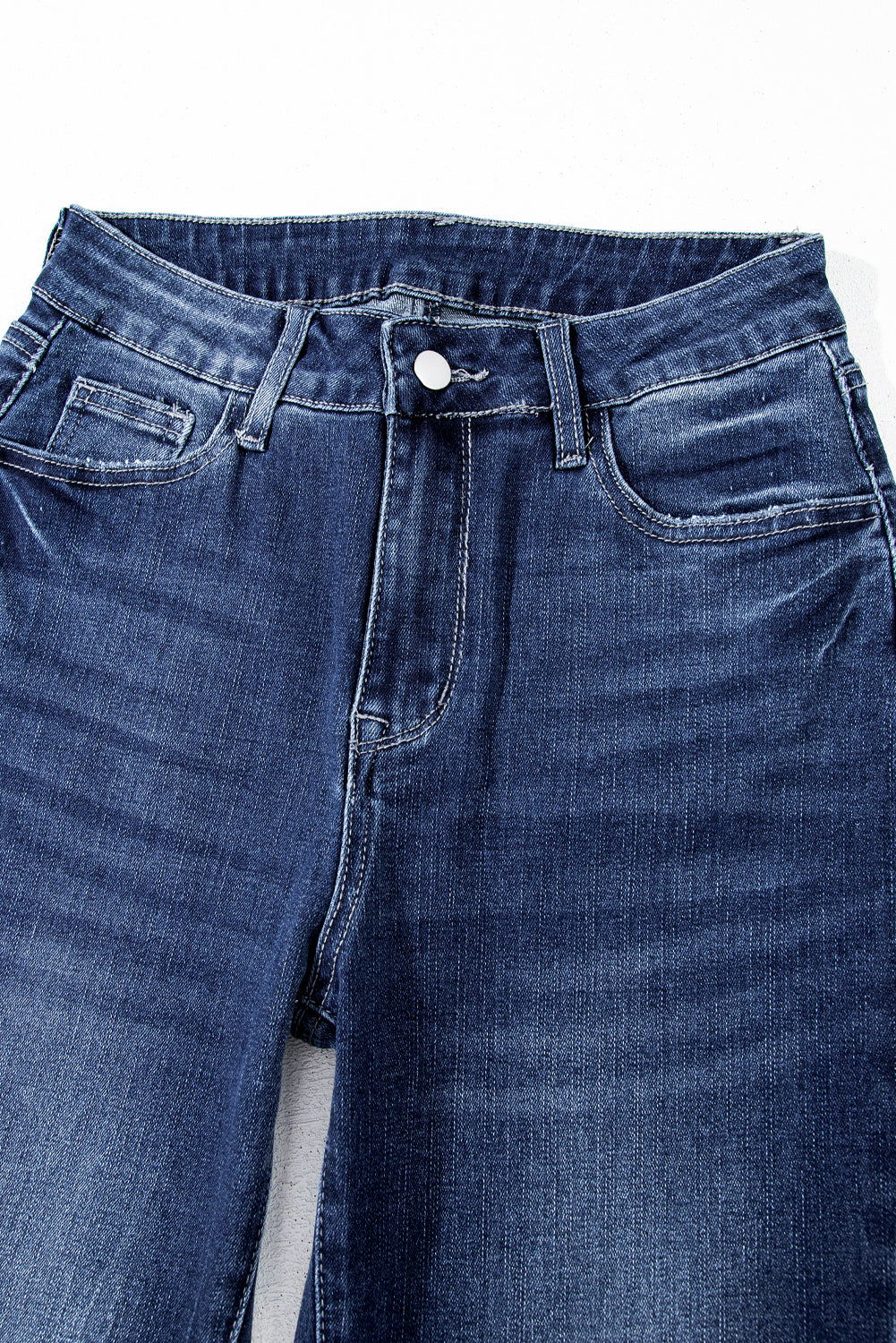 Mineral Wash Raw Hem  Flared Jeans