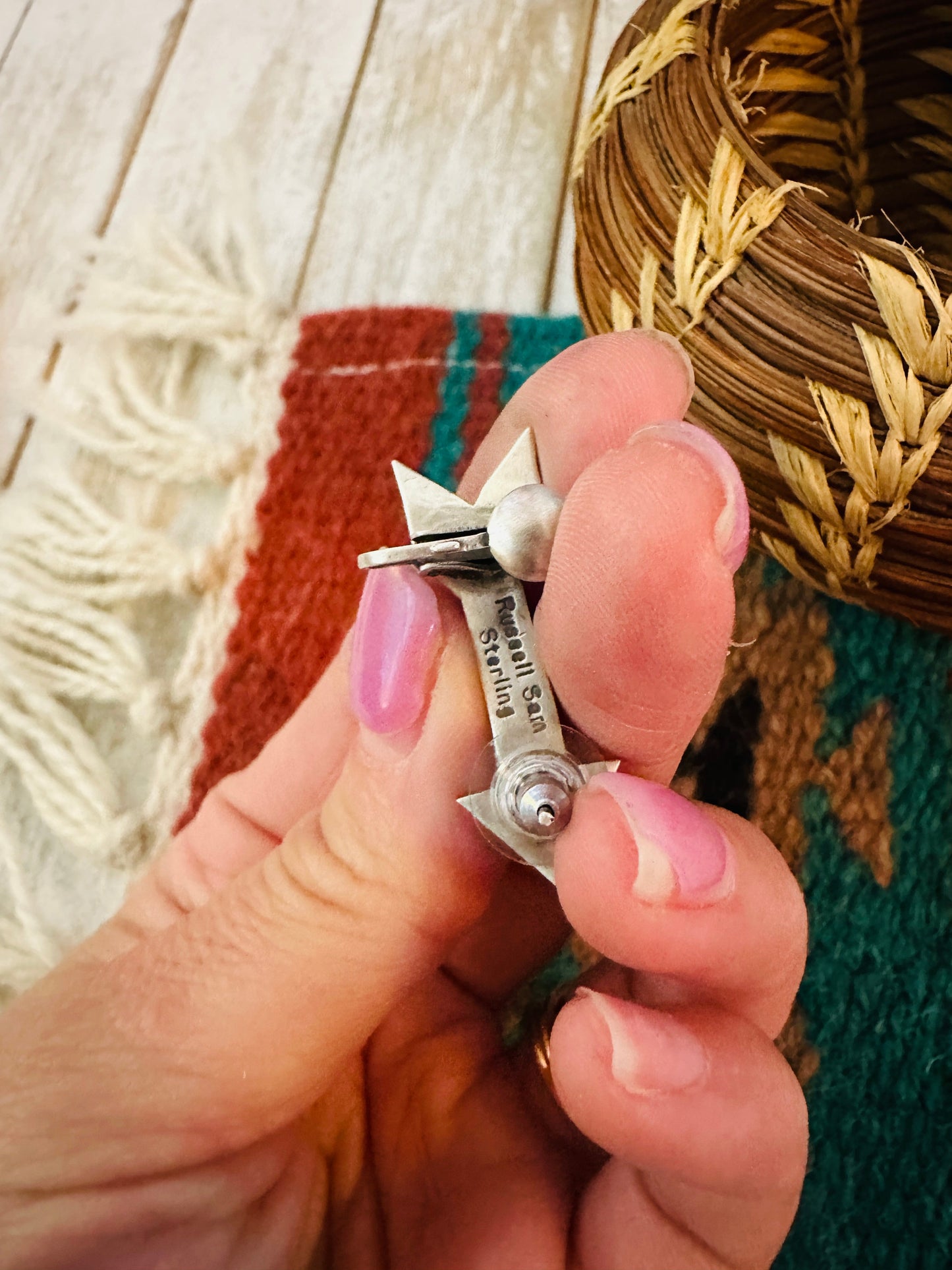 Navajo Turquoise & Sterling Silver Arrow Earring