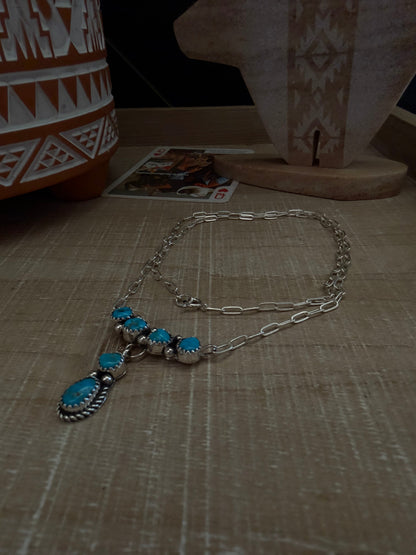RITA DAWES SLEEPING BEAUTY TURQUOISE STONE NECKLACE