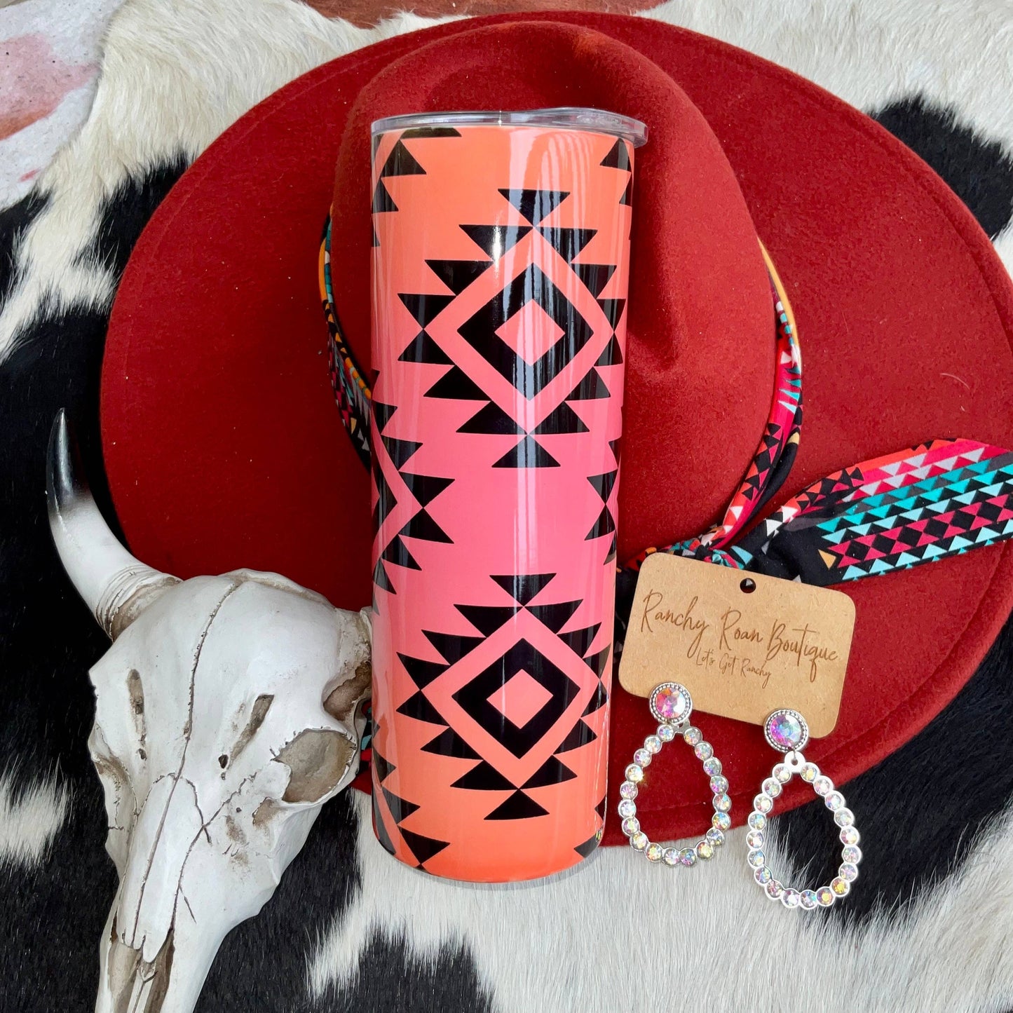 Ombré Aztec Western  20oz Skinny Tumbler