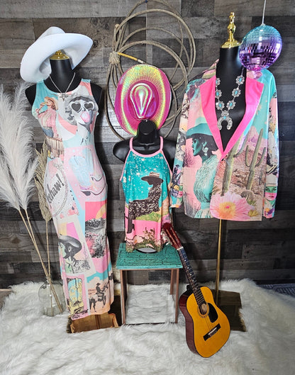 Baha Ranch Retro Pop Western Pop Cowgirl Blazer