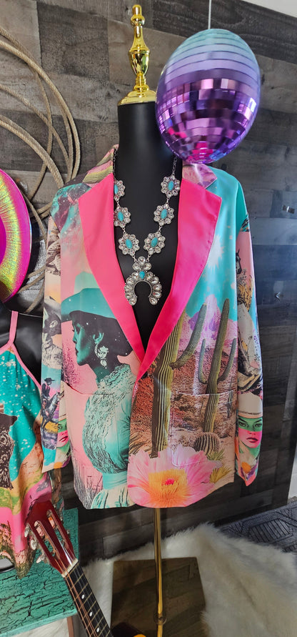 Baha Ranch Retro Pop Western Pop Cowgirl Blazer