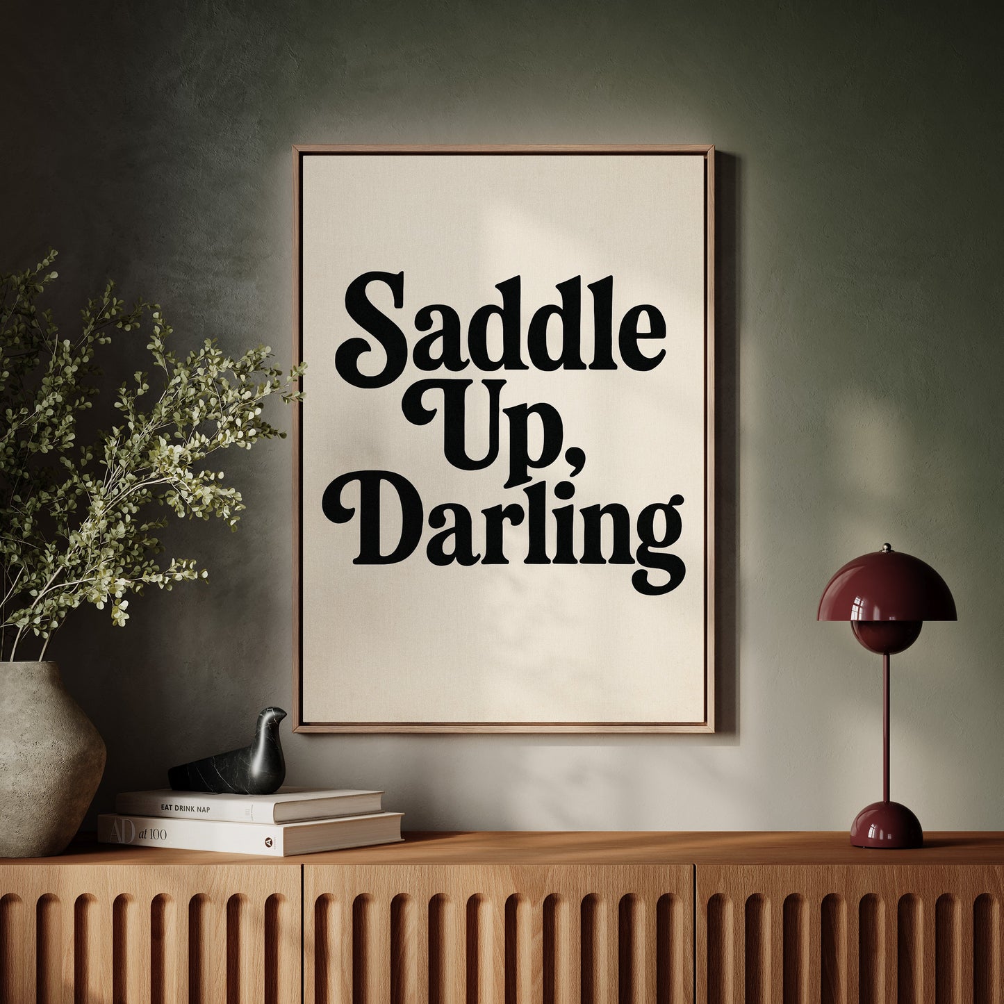 Saddle Up Darling Western Typography Print