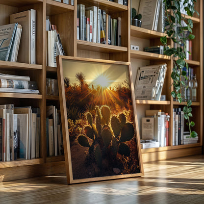 Desert Light Prickly Pear at Sunset