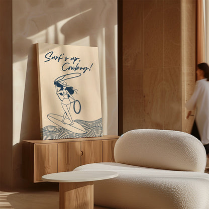 Surf’s Up Cowgirl – Western Coastal Wall Art