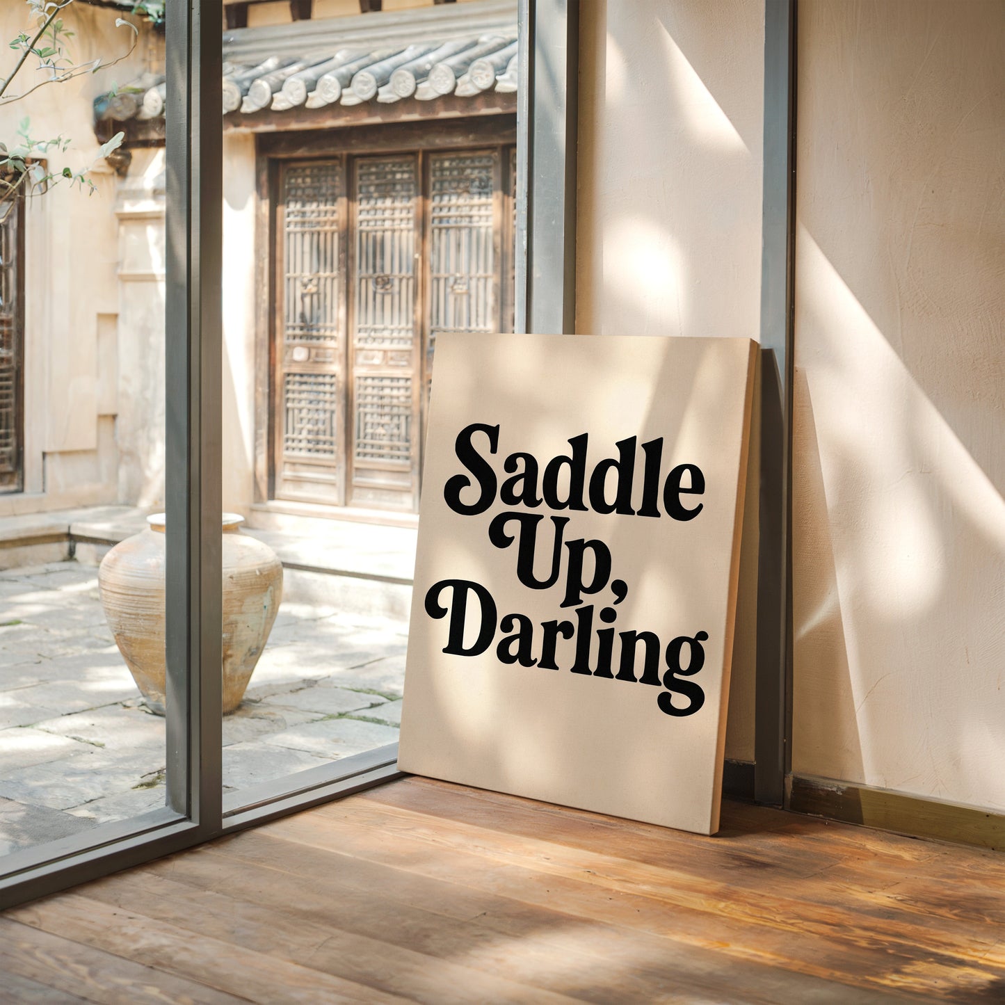 Saddle Up Darling Western Typography Print