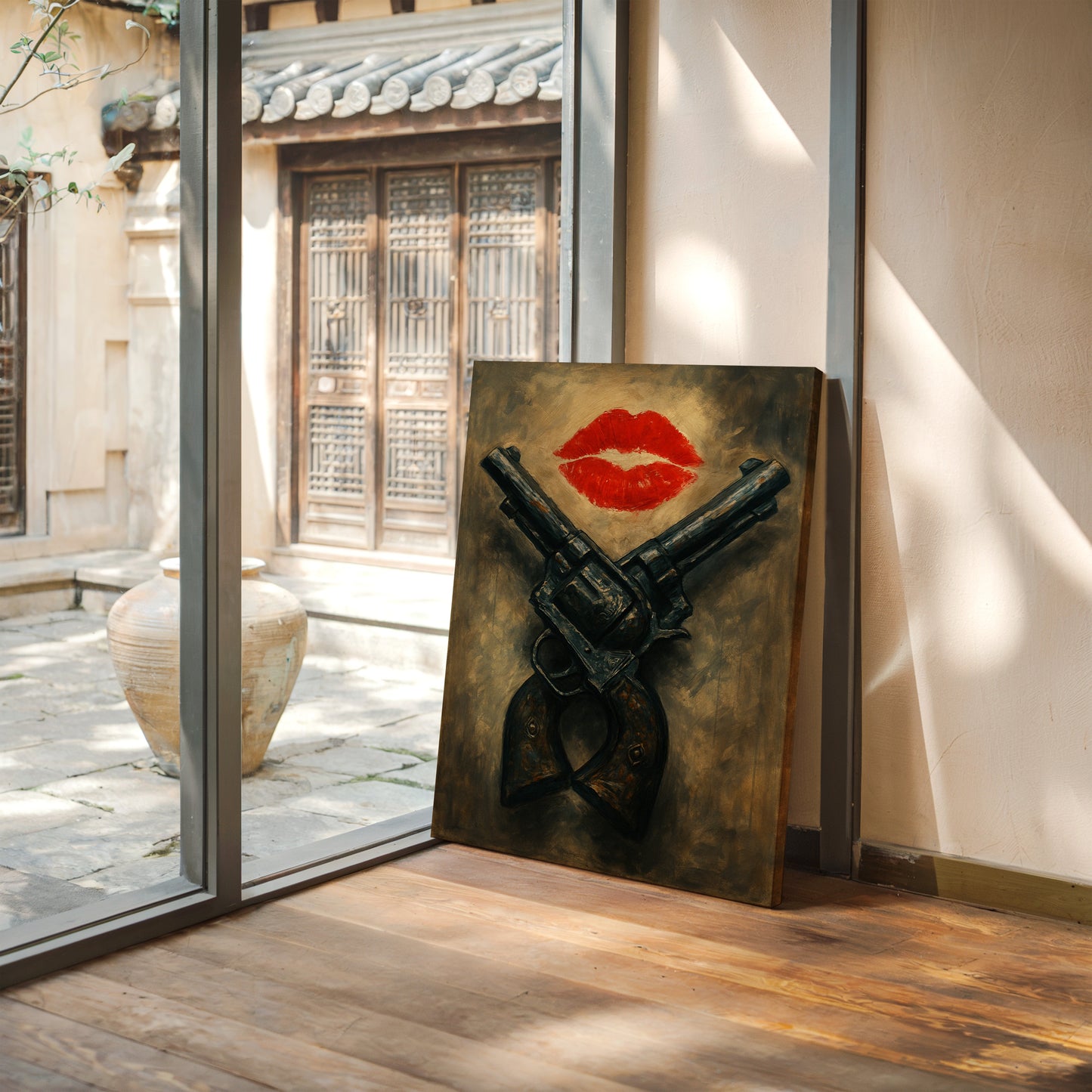 Kiss Kiss Bang Bang Western Print