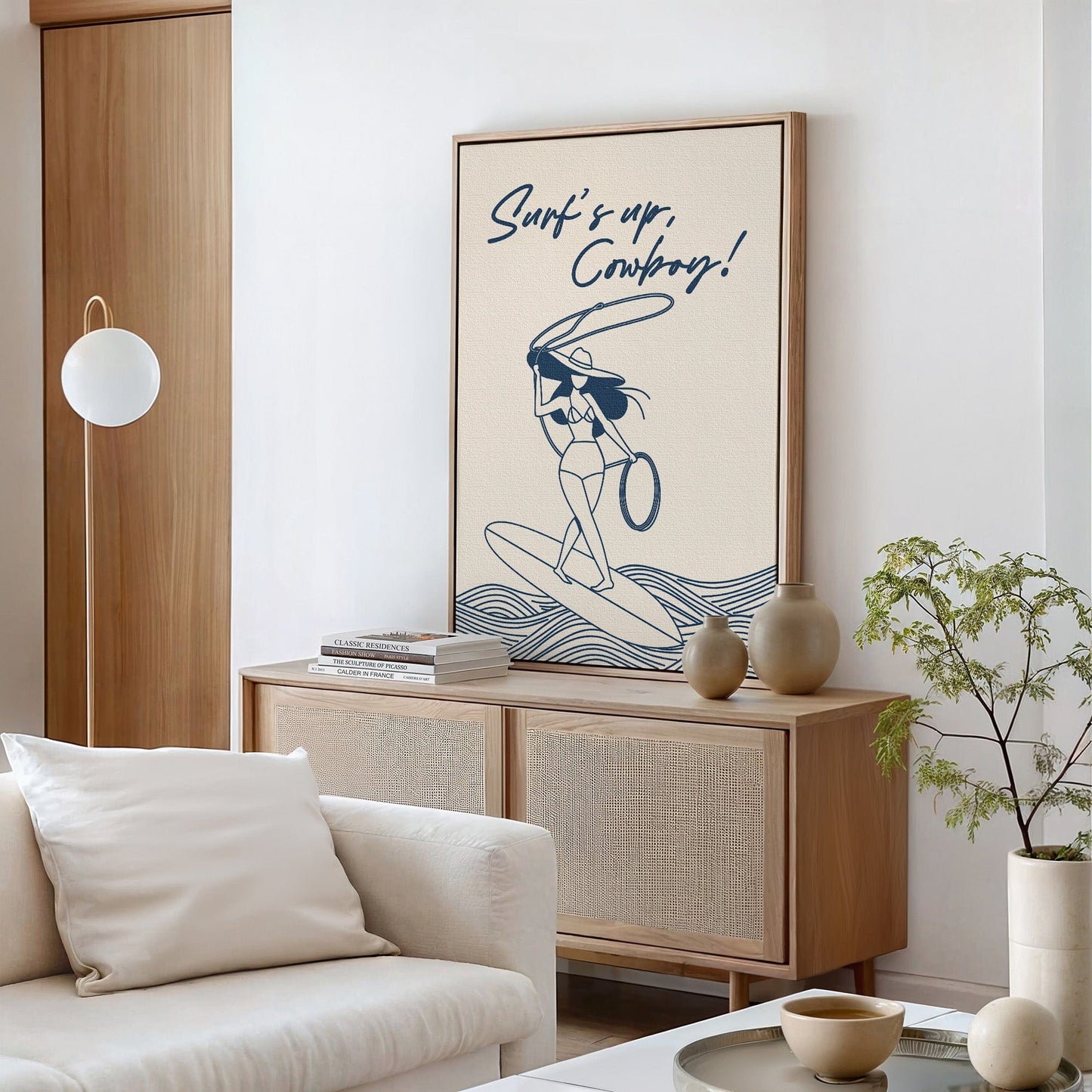 Surf’s Up Cowgirl – Western Coastal Wall Art