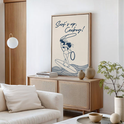 Surf’s Up Cowgirl – Western Coastal Wall Art