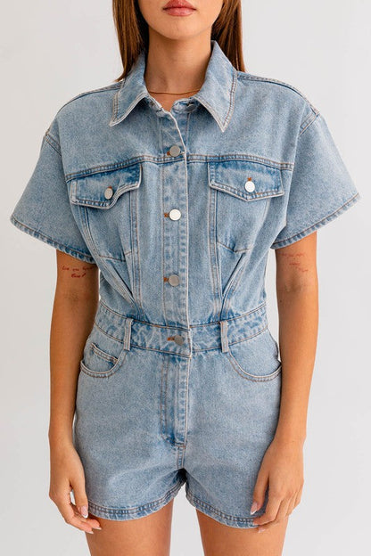 The Dimitri Denim Romper