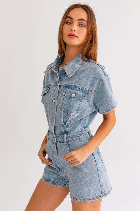 The Dimitri Denim Romper