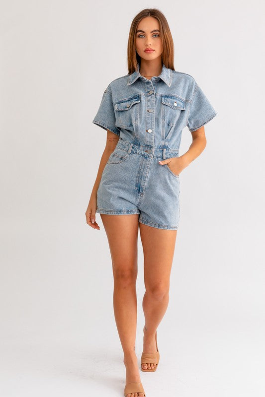 The Dimitri Denim Romper