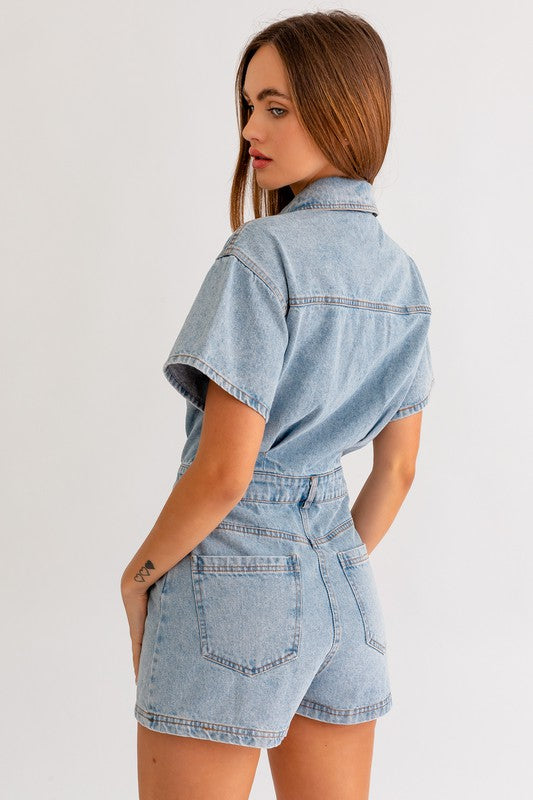 The Dimitri Denim Romper