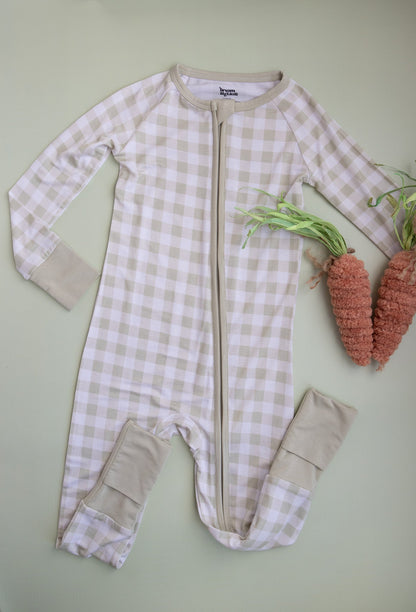 SAGE GINGHAM DREAM ROMPER