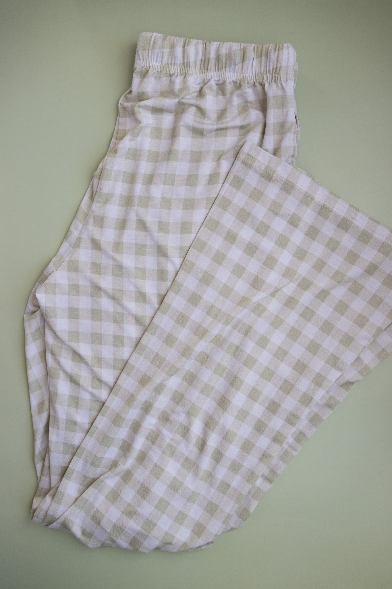 SAGE GINGHAM WOMEN’S RELAXED FLARE DREAM SET