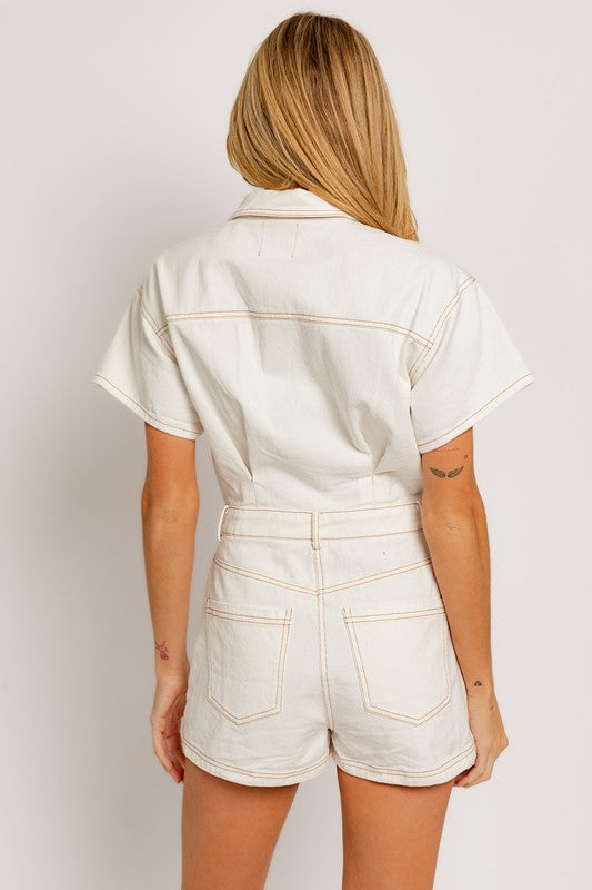 The Dimitri Denim Romper