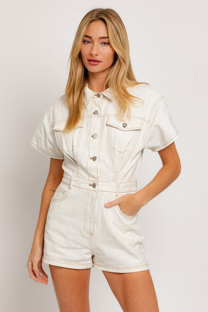 The Dimitri Denim Romper