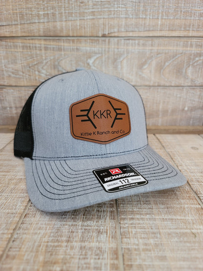 KITTIE K RANCH AND CO LEATHER PATCH SNAPBACK HAT