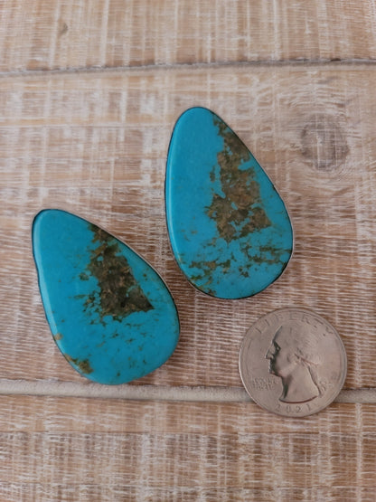VINTAGE TEARDROP TURQUOISE EARRINGS