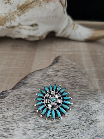 ROSEMARY TOM NEZ TURQUOISE HAT PIN