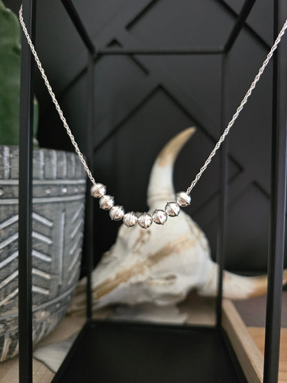VALARIE JOHNSON STERLING SILVER NAVAJO PEARL NECKLACE