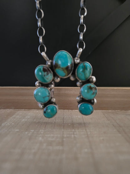 AUGUSTINE LARGO KINGMAN TURQUOISE NAJA NECKLACE
