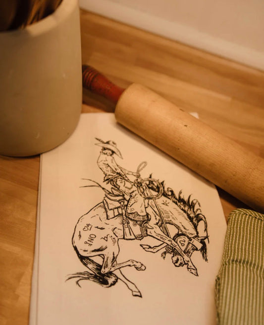 THE BOOTS & BRONCS COLLECTION TEA TOWELS
