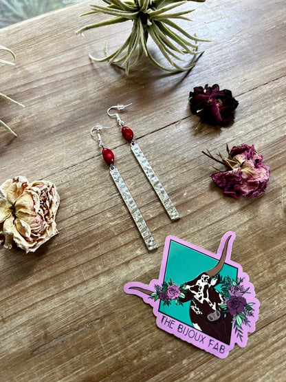 Red Corral dangle earrings