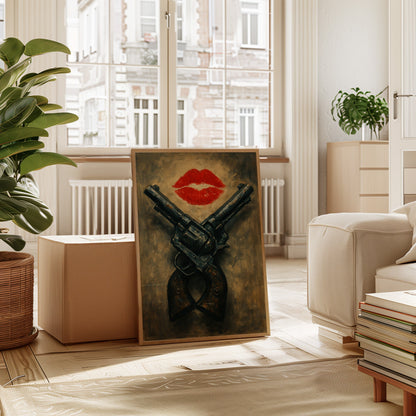 Kiss Kiss Bang Bang Western Print