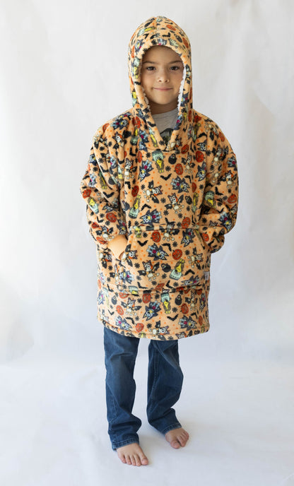 Bluey Heeler-ween Sherpa Lined Hoodie Blanket