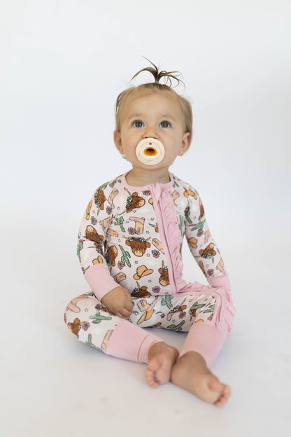 Pink Highland Cow Loveralls