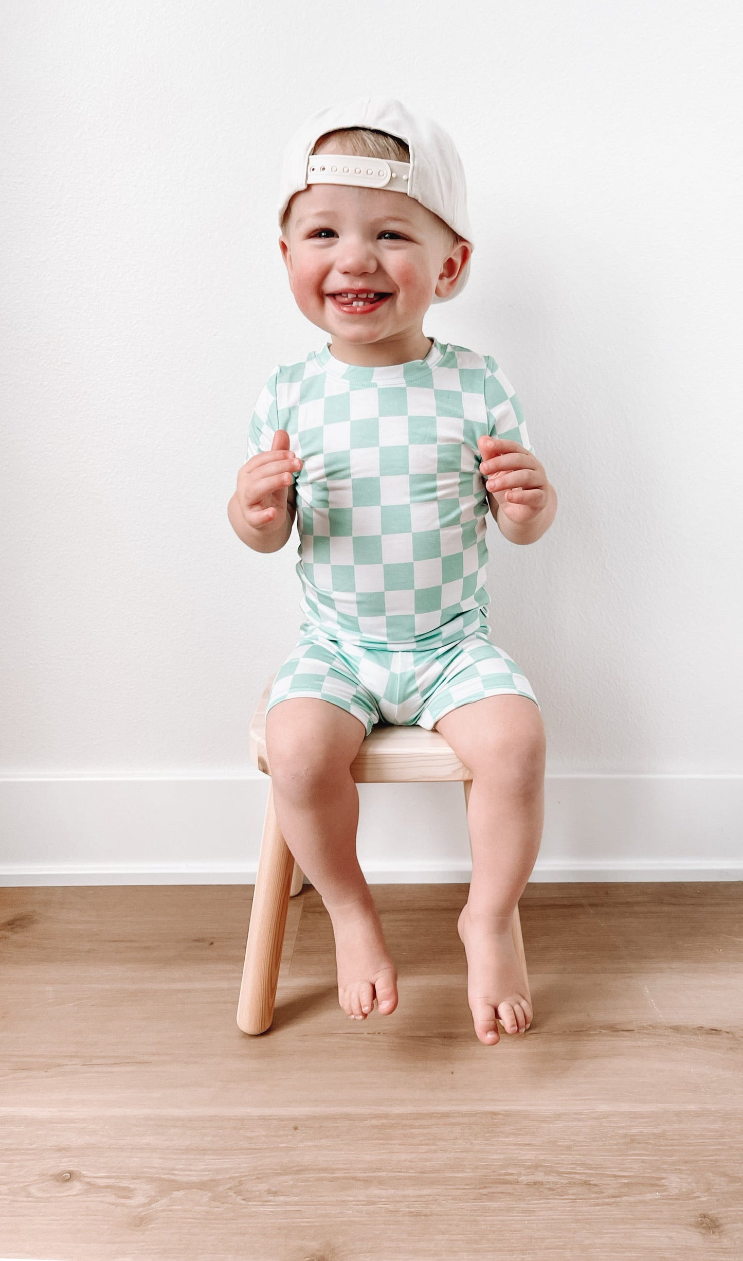 MINT CHECKERS DREAM SHORT SET