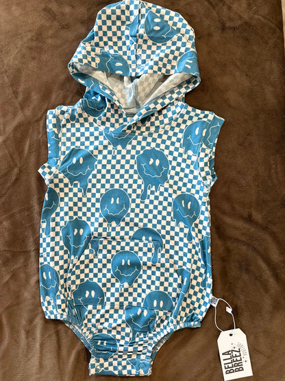 Blue Smiles Bamboo Romper