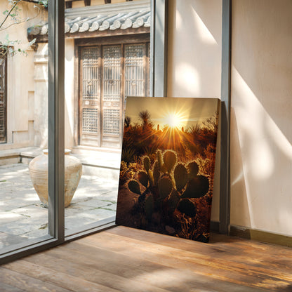Desert Light Prickly Pear at Sunset