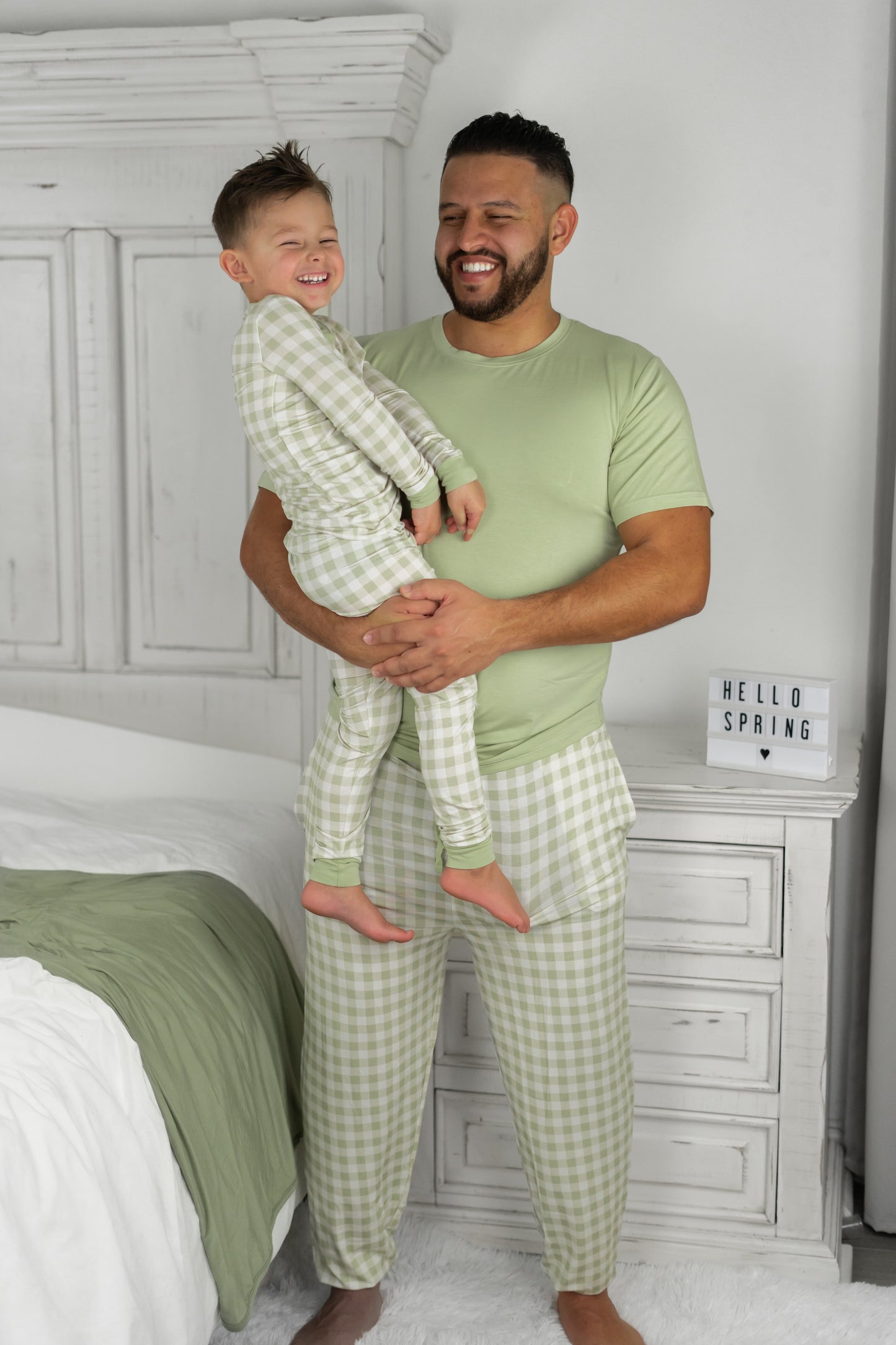 SAGE GINGHAM DREAM SET