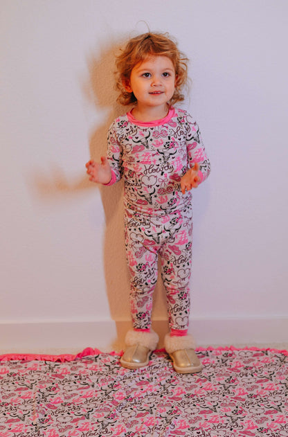 Pink Howdy Bamboo Set